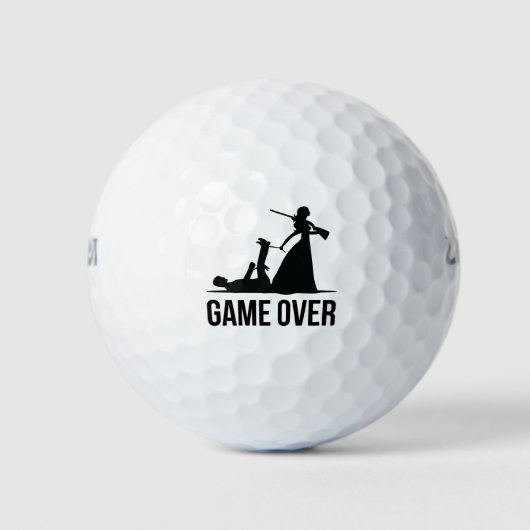 Game over - trouwen golfballen (Voorkant)
