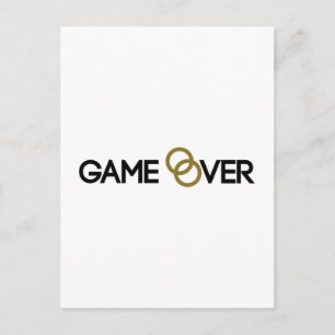 Game over trouwringen briefkaart