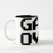 Game over tweekleurige koffiemok (Links)