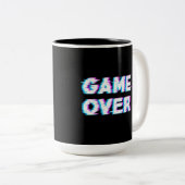 Game over tweekleurige koffiemok (Voorkant rechts)