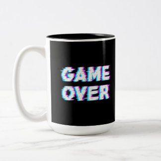Game over tweekleurige koffiemok