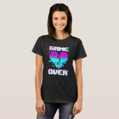 Game Over Vaporwave Broken Heart Video Game Gaming T-shirt (Voorkant volledig)