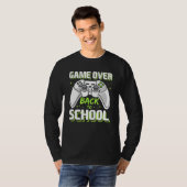 Game Over Video Game Controller Gamer Back To Scho T-shirt (Voorkant volledig)