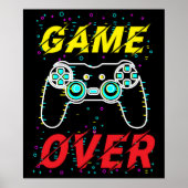 Game Over Video Game Controller Poster (Voorkant)