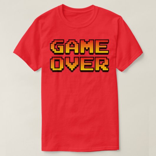 Game Over ~ VideoGame font T-Shirt (Design voorkant)