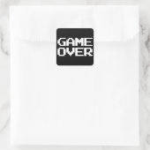 Game over vierkante sticker (Tas)
