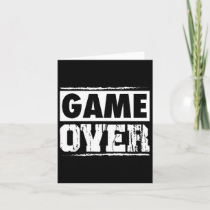 Game Over Vintage Retro Videospellen Gaming Arcade Kaart