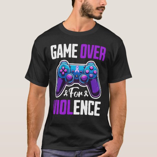 Game over voor geweld t-shirt (Voorkant)