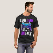Game over voor geweld t-shirt (Voorkant volledig)