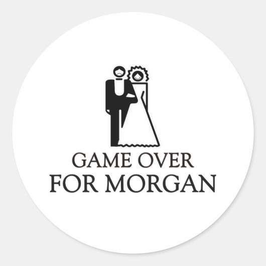 Game over voor Morgan Ronde Sticker (Voorkant)