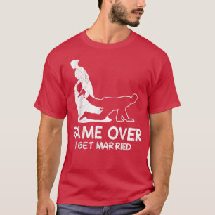 Game over vrijgezellenfeest bruid en bruidegom huw t-shirt