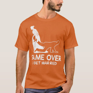 Game over vrijgezellenfeest bruid en bruidegom huw t-shirt
