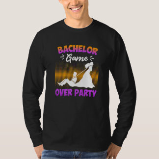 Game over vrijgezellenfeest man bruiloft t-shirt