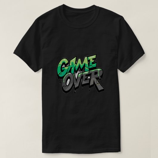 Game over wanneer je het spel start t-shirt (Design voorkant)
