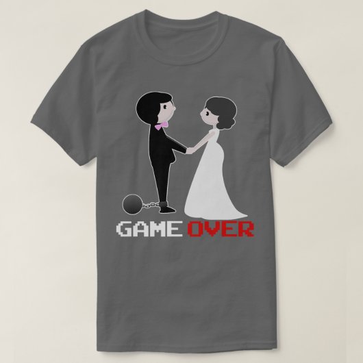 Game Over Weddenschap Gom JGA Gift T-shirt (Design voorkant)