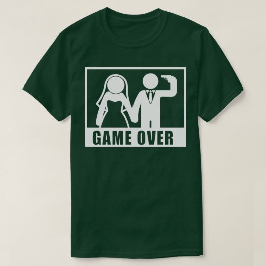 Game Over Wedding Bachelor Party Party Married  T-shirt (Design voorkant)