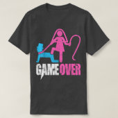 Game Over Wedding Bride and Groom Bachelor Party  T-shirt (Design voorkant)