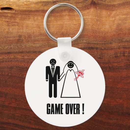 GAME OVER Wedding Sleutelhanger (Voorkant)