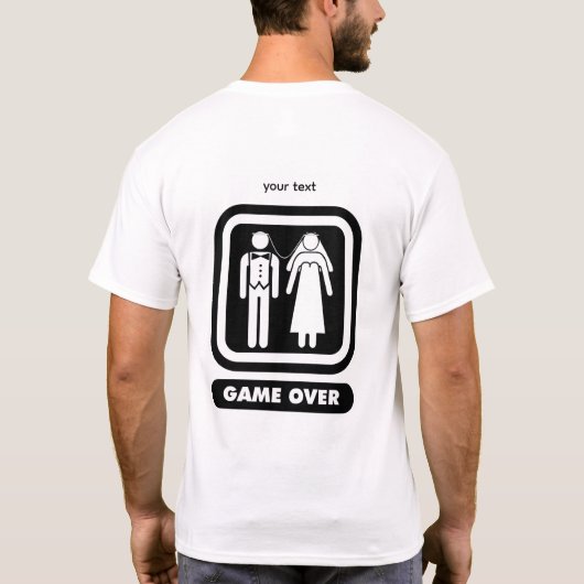 game over wedding t-shirt (Achterkant)