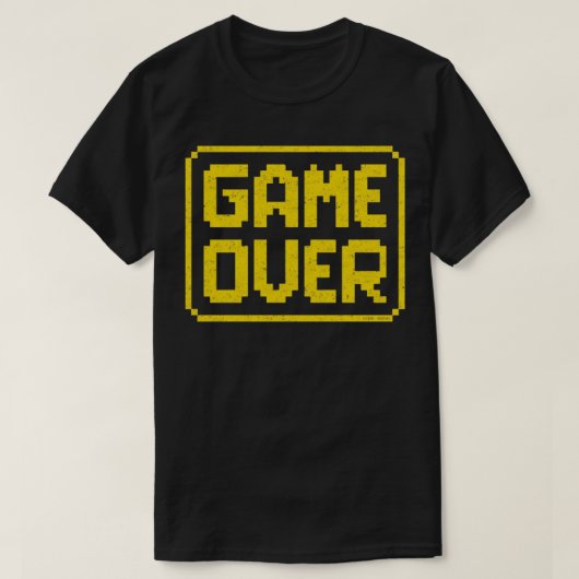 GAME OVER YellowWorn T-shirt (Design voorkant)