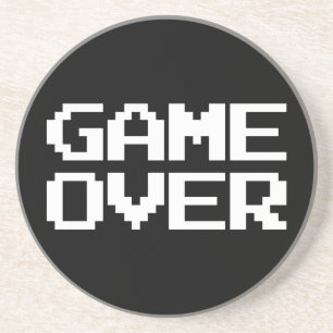 Game over zandsteen onderzetter