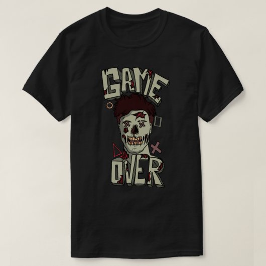 Game over zombie t-shirt (Design voorkant)