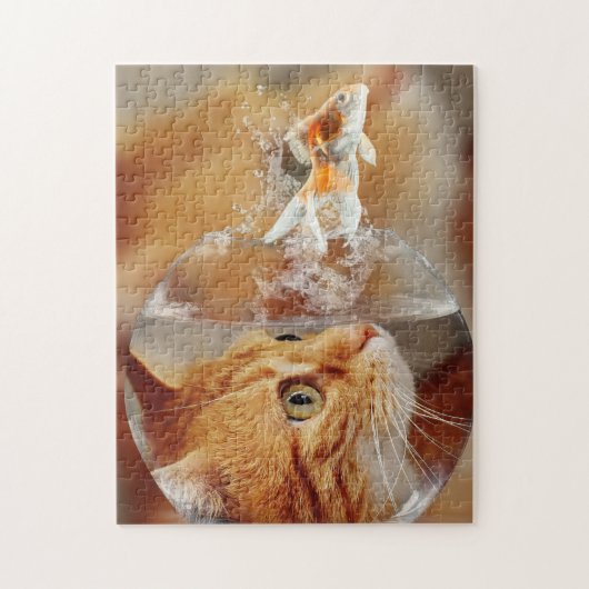 Game Puzzle-Cat & Goldfish Legpuzzel (Verticaal)