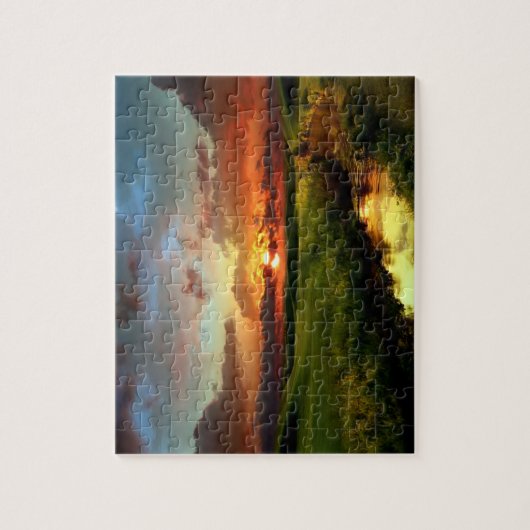 Game Puzzle Countryside Sunset Legpuzzel (Verticaal)