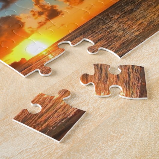 Game Puzzle Ocean Sunset Legpuzzel (Zijkant)