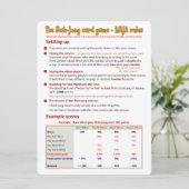 Game-regels voor grote afdrukken - Instellen Kaart (Staand voorkant)