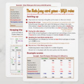 Game-regels voor grote afdrukken - Instellen Kaart (Voorkant / Achterkant)