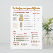 Game-regels voor grote afdrukken - Scores Kaart (Staand voorkant)