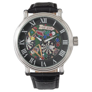 Game Room Darts Billiards Kaarten polsen Horloge