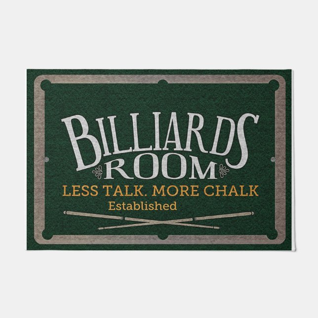 Game Room Decoration, Billiards Room  Deurmat (Voorkant)