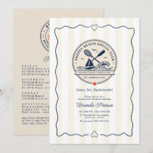 Game Set Bachelorette Preppy Tennis Beach Club