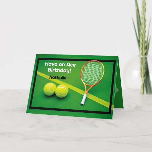 🎾Game-Set-Birthday: een Ace-viering Kaart (Voorkant)