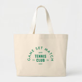 Game Set Match Après Tennis Club Custom Grote Tote Bag (Voorkant)