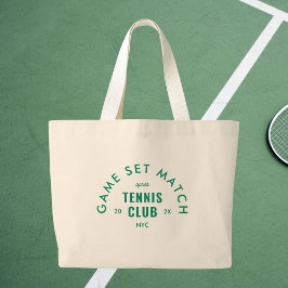 Game Set Match Après Tennis Club Custom Grote Tote Bag