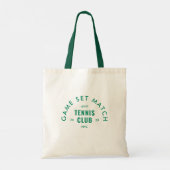 Game Set Match Après Tennis Club Green Handle Tote Bag (Achterkant)