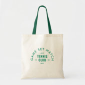 Game Set Match Après Tennis Club Green Handle Tote Bag (Voorkant)