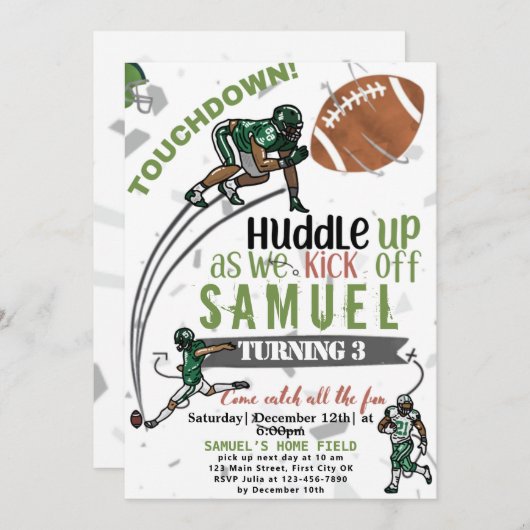 GAME, SET, MATCH! Birthday Invitation Kaart (Voorkant / Achterkant)