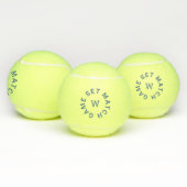 Game Set Match Blauw Monogram Tennisballen (Multi)