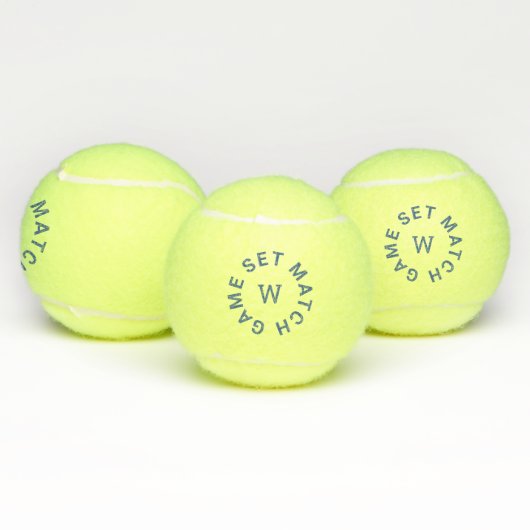 Game Set Match Blauw Monogram Tennisballen (Multi)