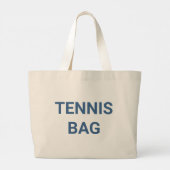 Game Set Match Blauwe Crest Tennis Grote Tote Bag (Achterkant)