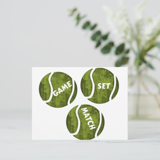 GAME SET MATCH BRIEFKAART (Staand voorkant)