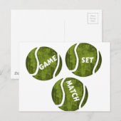 GAME SET MATCH BRIEFKAART (Voorkant / Achterkant)