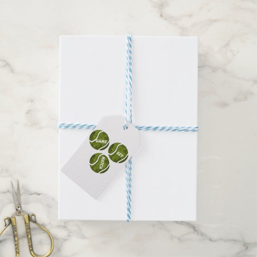 GAME SET MATCH CADEAULABEL (Met Touw)