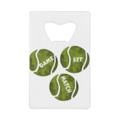 GAME SET MATCH CREDITKAART FLESSENOPENER (Voorkant)