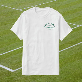 Game Set Match Green Crest Heren Tennis Wit T-shirt