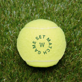 Game Set Match Groen Monogram Tennisballen